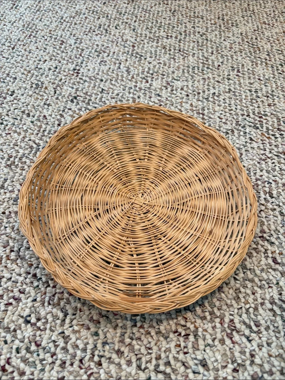 Natural Wicker Round Paper Plate Holders